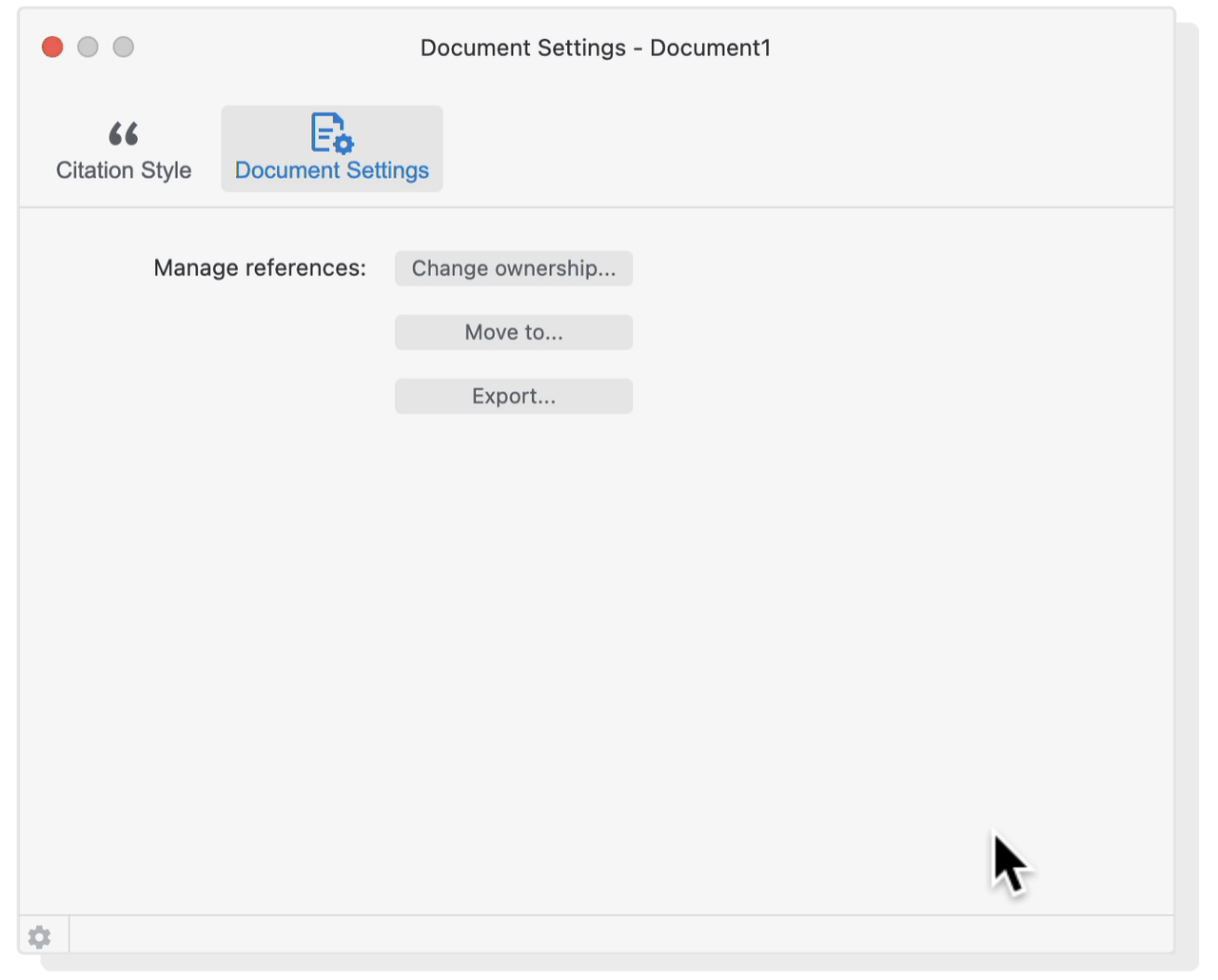 Word plugin manage references